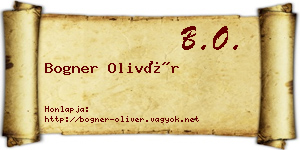 Bogner Olivér névjegykártya