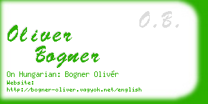 oliver bogner business card
