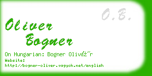 oliver bogner business card